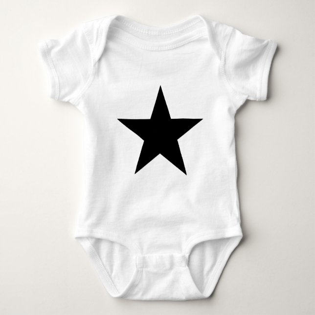 Body Para Bebé Star Black The MUSEUM Zazzle Gifts (Anverso)