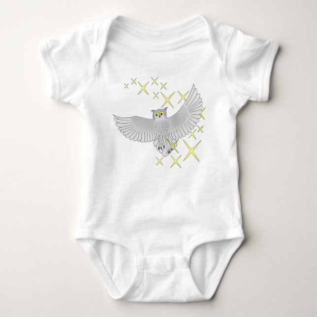 Body Para Bebé Star Owl T-Shirt (Anverso)