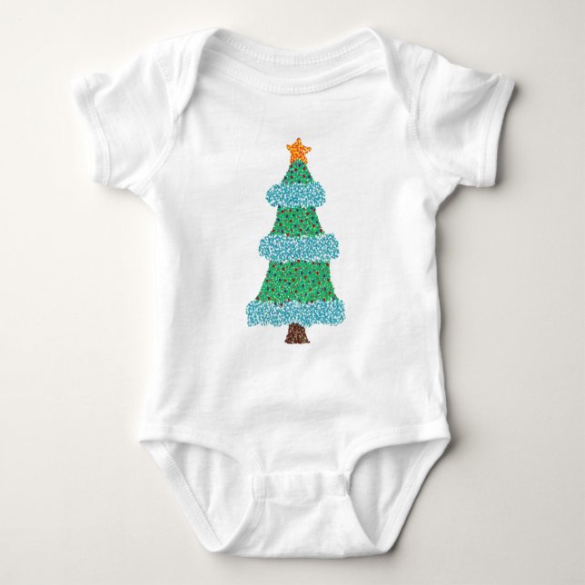 Body Para Bebé Star Tee, Naranja de Blue Garland (Anverso)