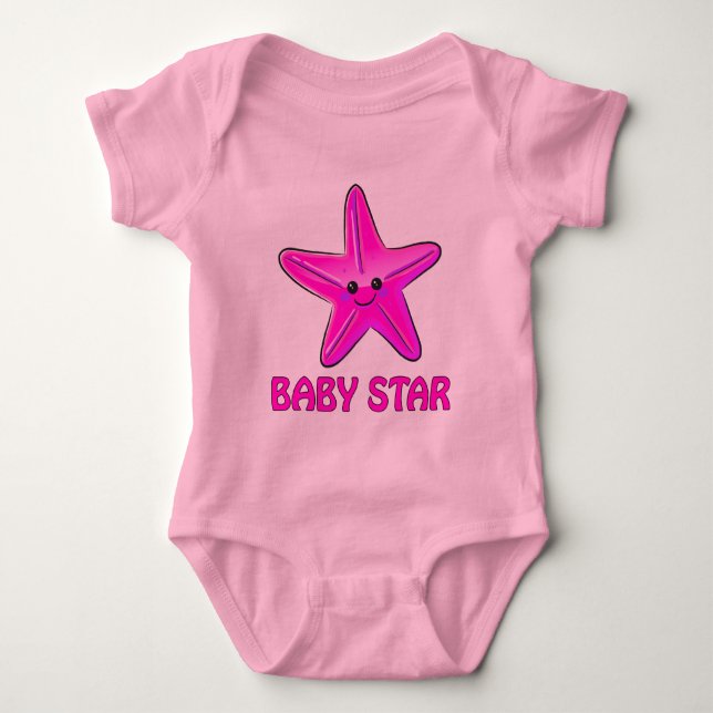 Body Para Bebé Starfish Baby Star Infant Pink Creeper (Anverso)