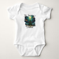 Starry Night Christmas Baby Bodysuit Van Gogh