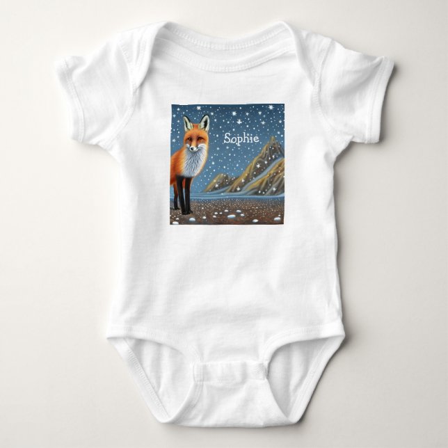 Body Para Bebé Starry Starry Night Storybook Fox (Anverso)