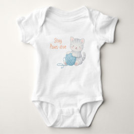 Body Para Bebé Stay Paws-itive Baby Bodysuit – Cute Kitten Nurser