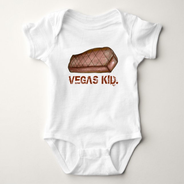 Body Para Bebé Steack Strip Steack de Vegas Kid Las Vegas NV Neva (Anverso)