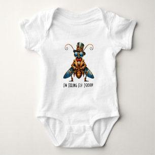 Body Para Bebé Steampunk Bug - Me siento volar hoy