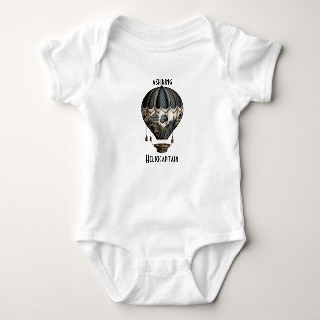 Body Para Bebé Steampunk Hot Air Balloon T-Shirt (Anverso)