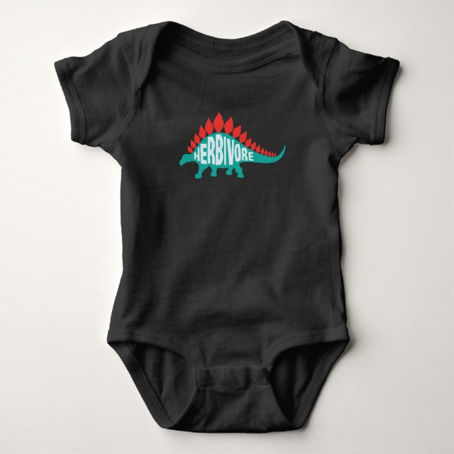 Body Para Bebé Stegosauro Herbivore Dinosaurio (Anverso)