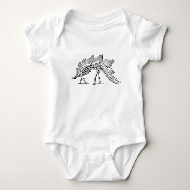 Body Para Bebé Stegosaurus Dinosaur Skeleton Fossil (Anverso)