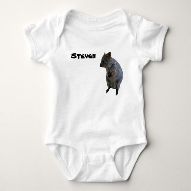 Body Para Bebé Steven Name @ Aussie Quokka, Baby Bodysuit (Anverso)