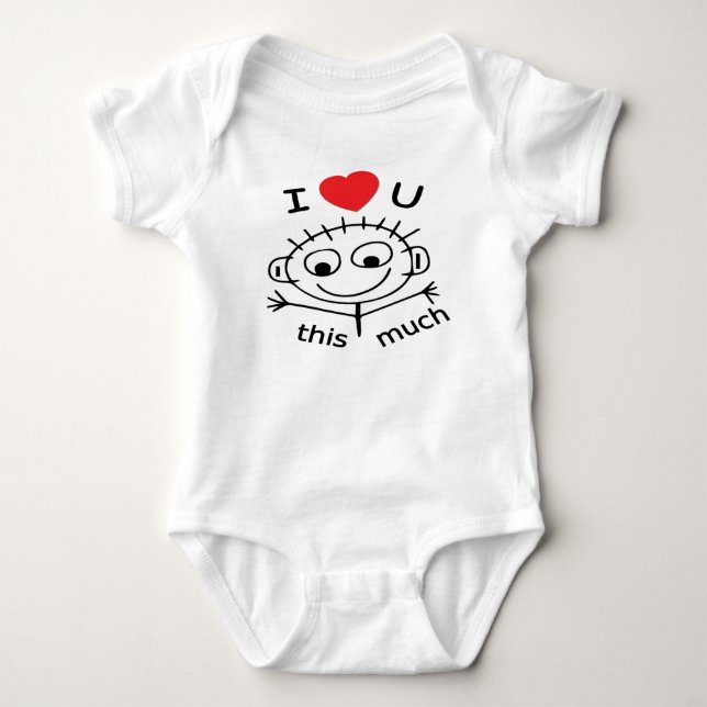 Body Para Bebé Stick Baby Te Amo (Anverso)