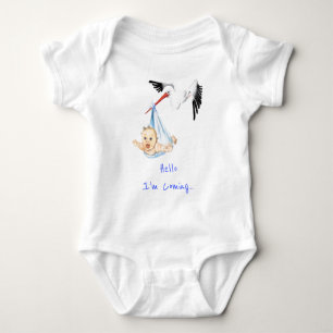 Body Para Bebé Stork Cargando Baby Bodysuit Recién nacido Persona