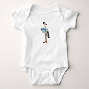 Body Para Bebé Stork como profesor con libro