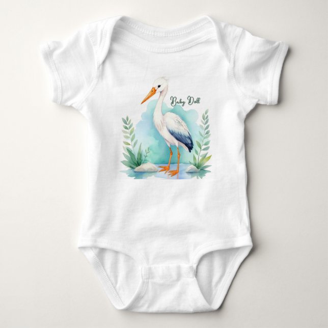 Body Para Bebé Stork Stork Nursery pone muñeca bebé (Anverso)