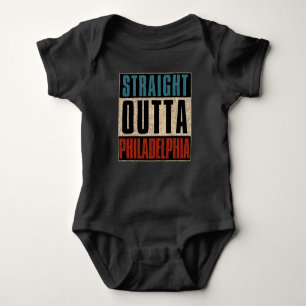 Body Para Bebé Straight Outta Philadelphia Pennsylvania PA EE.UU.