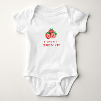 Body Para Bebé Strawberry te amo mucho