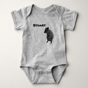 Body Para Bebé Stuart Nombre Con Quokka Australiano, Bodysuit De 