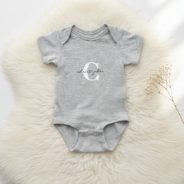 Body Para Bebé Stylish Personalized Initials Bodysuit - Trendy