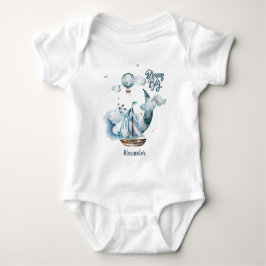 Body Para Bebé Sueña en Grande Barco en el océano Personalizable