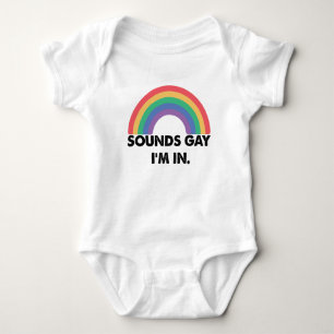 Body Para Bebé Suena gay estoy en el mes del orgullo gay del arco
