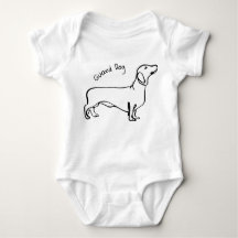Sueños de Dachshund: traje de bebé personalizado