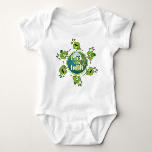 Body Para Bebé Suerte a los irlandeses - Shamrock alrededor del g