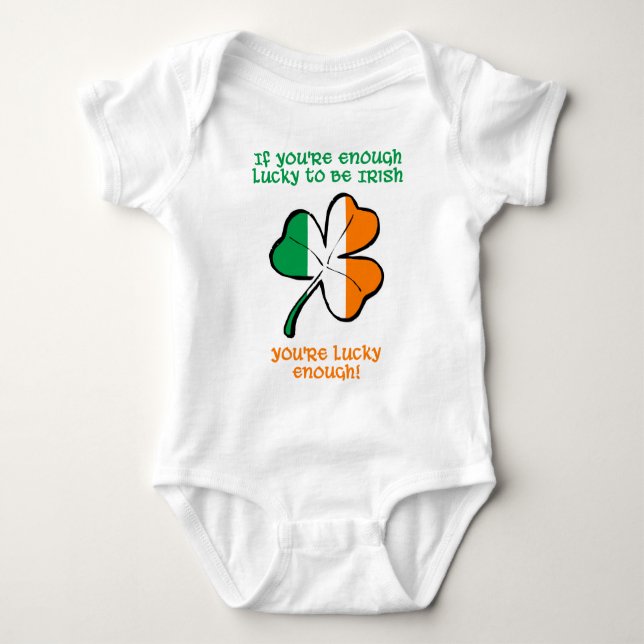 Body Para Bebé Suficientemente afortunado de ser irlandés (Anverso)