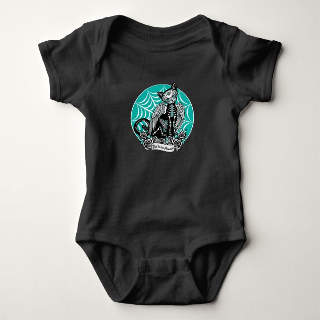 Body Para Bebé Sugar Skull Cat (Anverso)