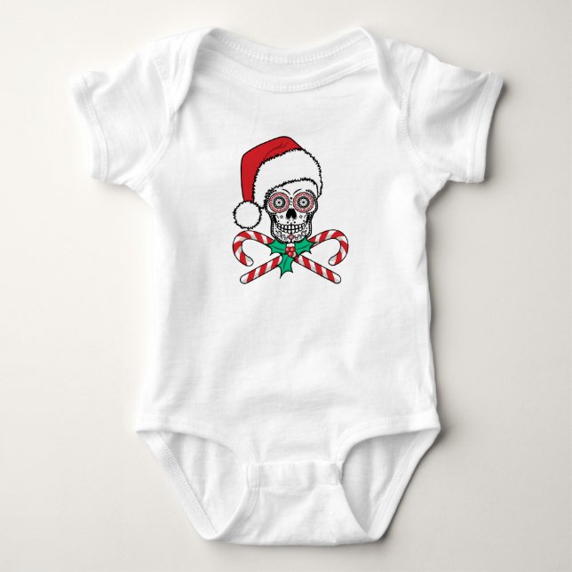Body Para Bebé Sugar Skull Santa (Anverso)