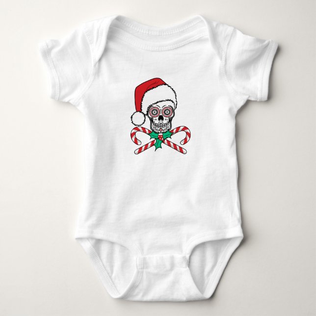 Body Para Bebé Sugar Skull Santa (Anverso)