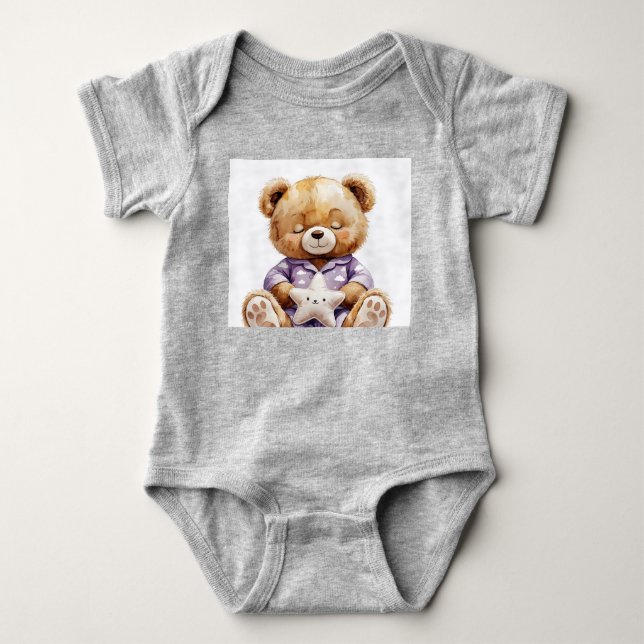 Body Para Bebé Suite para bebés con oso de peluche (Anverso)