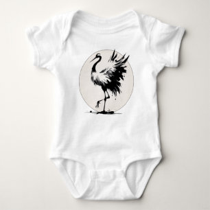 Body Para Bebé Sumi-e Crane Baby Bodysuit