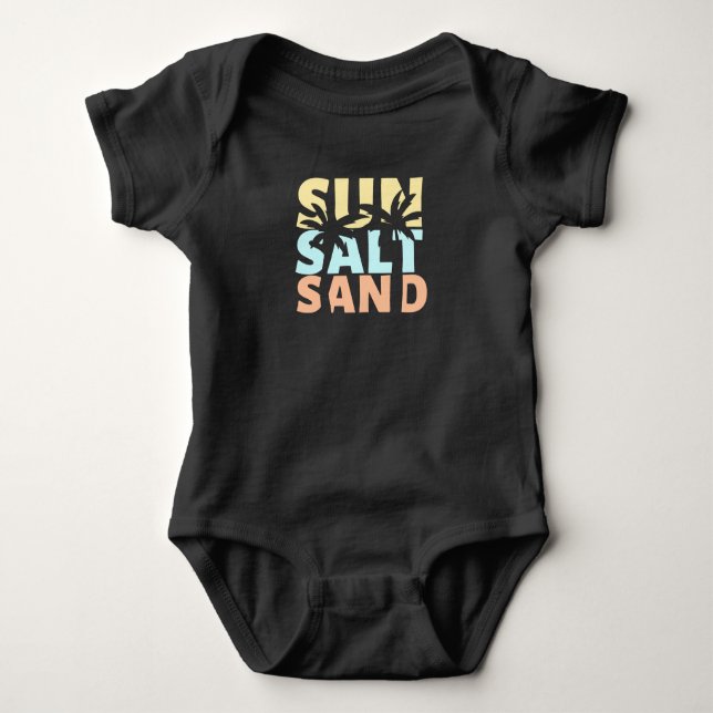 Body Para Bebé Sun Salt Sand Beach Summer (Anverso)