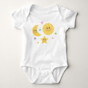 Body Para Bebé Sun y ilustracion de la luna