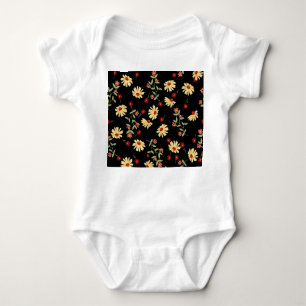 Body Para Bebé Sunflowers de otoño: Armonía Red-Naranja.