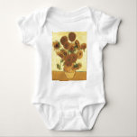 Body Para Bebé Sunflowers de Van Gogh<br><div class="desc">Vida: Vase con quince girasoles pintando por Vincent van Gogh El expresionismo no es simplemente una forma de ver las cosas: también es una forma de hacerlas, de pintarlas. Un expresionista no pinta "plano" y en tonos puros, rompe sus tonos y los aplica con un pincel liberal. Es realmente sorprendente...</div>