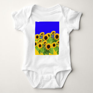 Body Para Bebé Sunflowers - Ucrania, bandera ucraniana, Libertad 