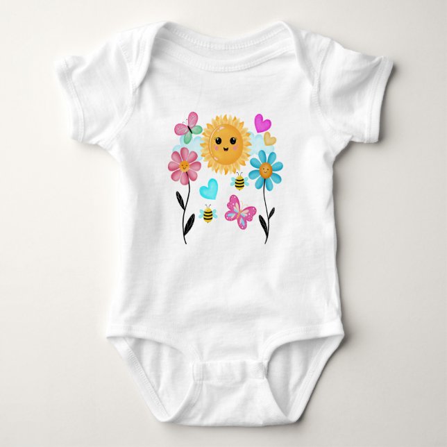 Body Para Bebé Sunshine Garden (Anverso)