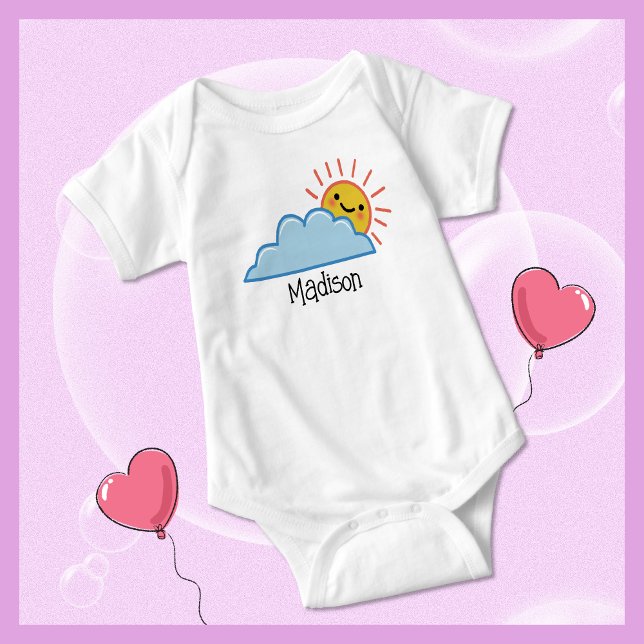 Body Para Bebé Sunshine Y Nubes Personalizadas (Subido por el creador)