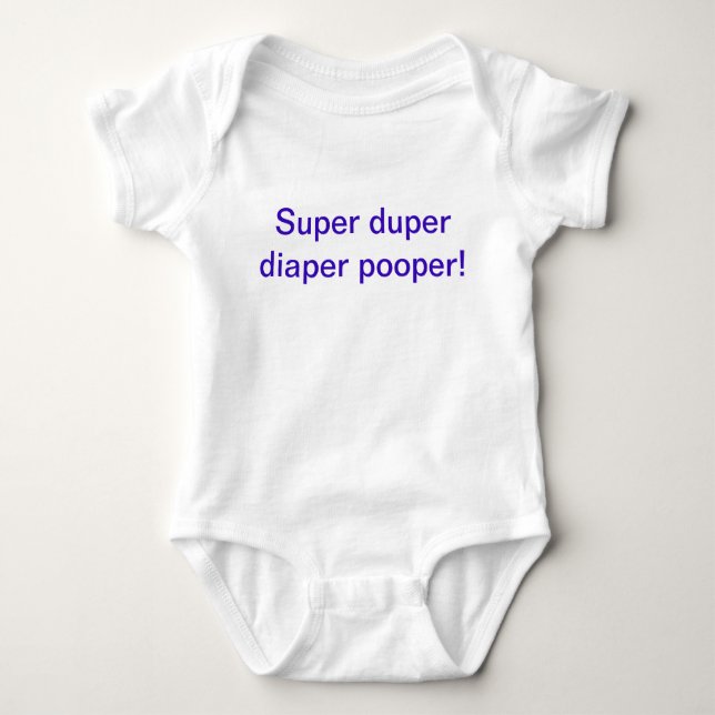Body Para Bebé Super duper diaper pooper conjunto de una pieza (Anverso)