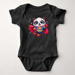 Body Para Bebé Super Panda Hero — Panda Bebé Volador Kawaii Lindo