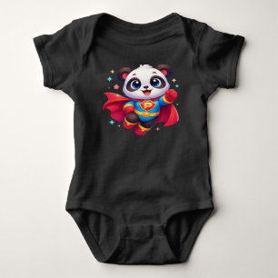 Body Para Bebé Super Panda Hero — Panda Bebé Volador Kawaii Lindo
