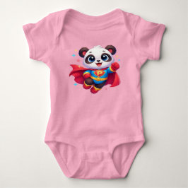 Body Para Bebé Super Panda Hero — Panda Volador Kawaii Lindo