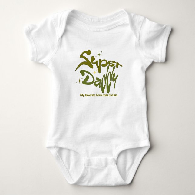 Body Para Bebé Súper Papá Héroe para Niños (Anverso)