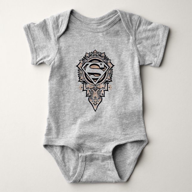 Body Para Bebé Supergirl Mandala Graphic (Anverso)
