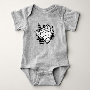 Body Para Bebé Supergirl Newsprint S-Shield