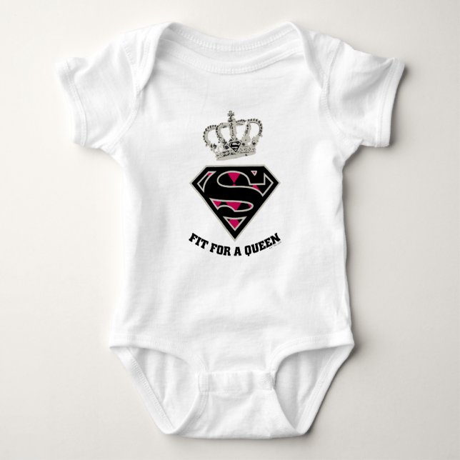 Body Para Bebé Supergirl S-Shield "Fit For A Queen" (Anverso)
