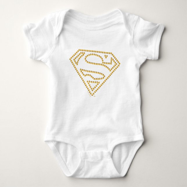 Body Para Bebé Supergirl Studded S-Shield (Anverso)