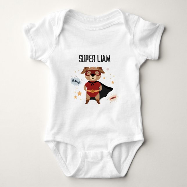 Body Para Bebé Superhero Dog Baby Toddler T-shirt (Anverso)