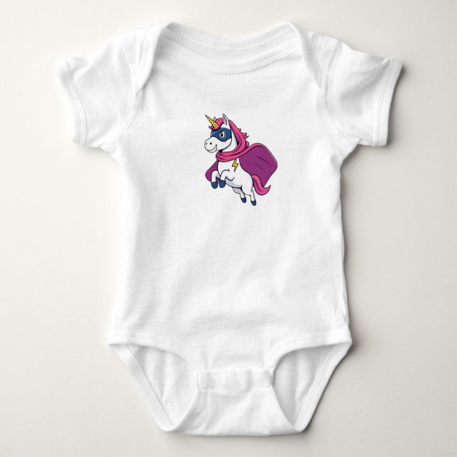 Body Para Bebé Superhéroe de Unicorn (Anverso)
