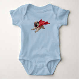 Body Para Bebé Superhéroe Pug Adorable